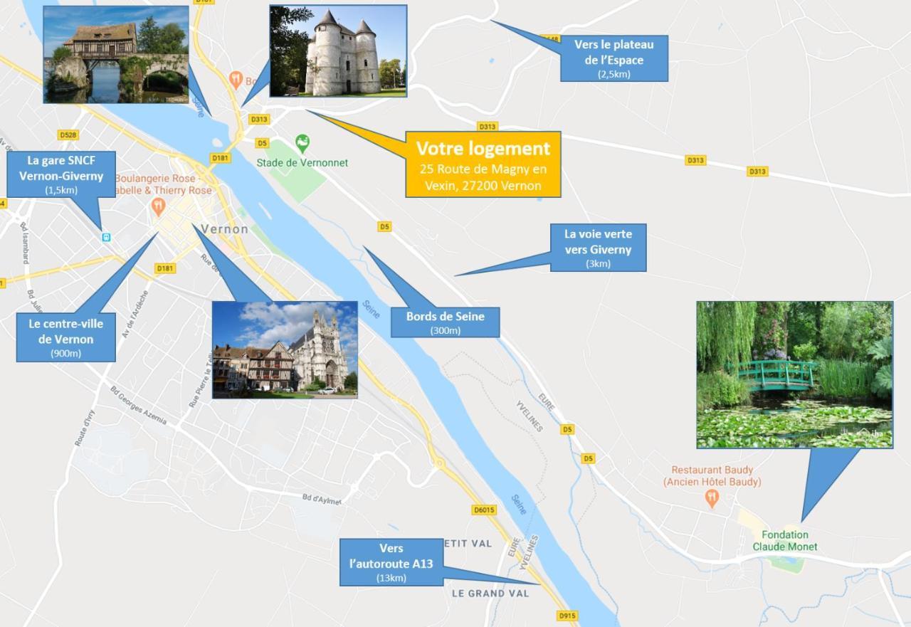 Apartamento Le Relais De La Ravine Vernon  Exterior foto